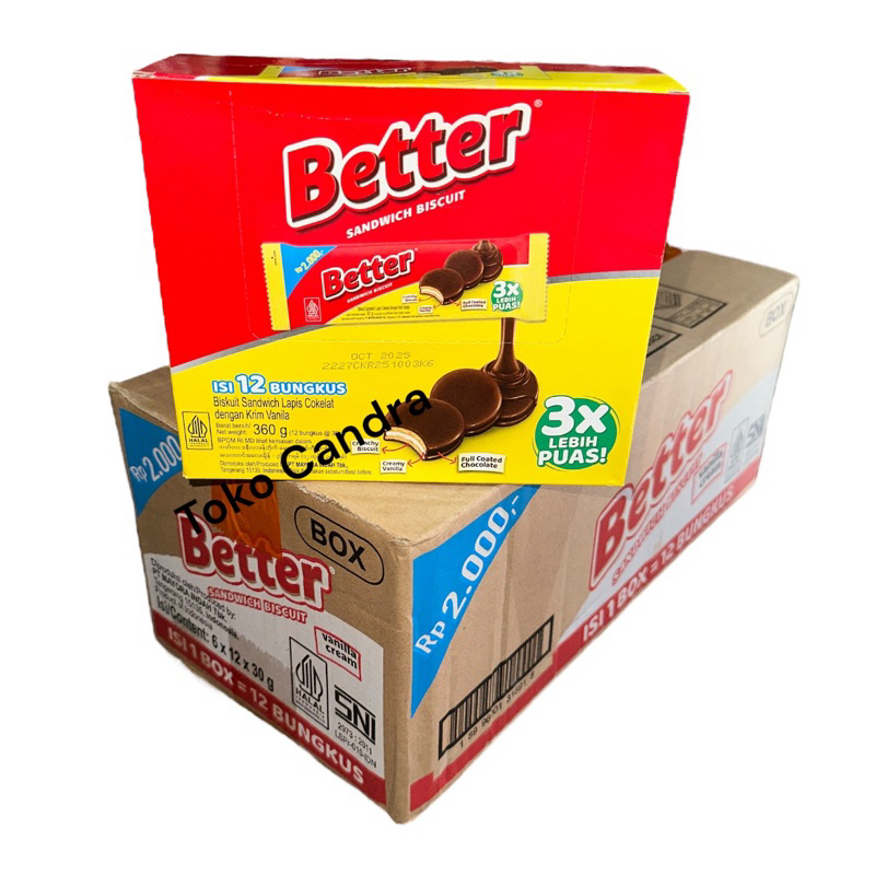 Jual 1 DUS BETTER KOTAK / 30gr / 6 Box / 12 Pcs | Shopee Indonesia