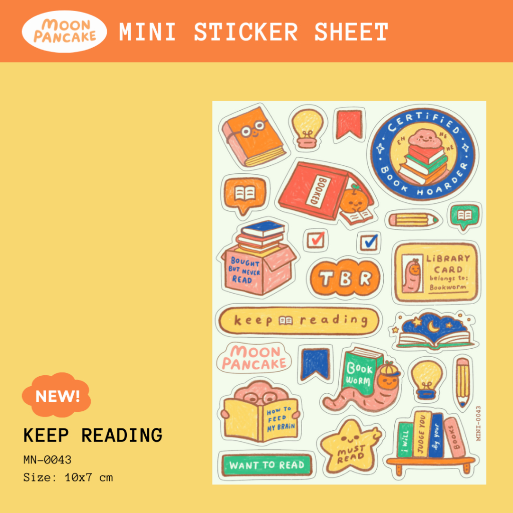 Jual Moon Pancake Mini Sticker - Keep Reading (Keep Series) | Shopee ...