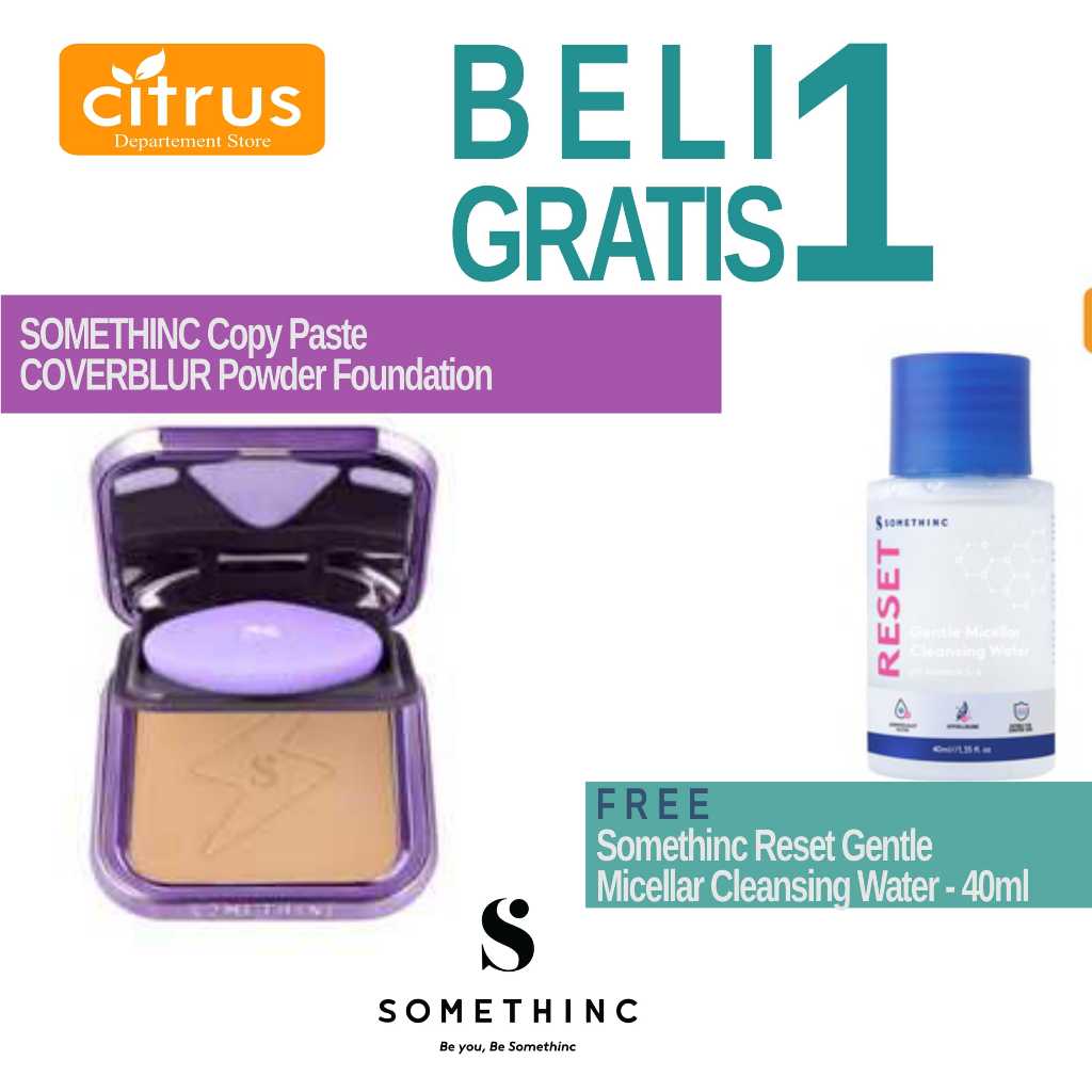 Jual SOMETHINC Copy Paste COVERBLUR Powder Foundation | Shopee Indonesia