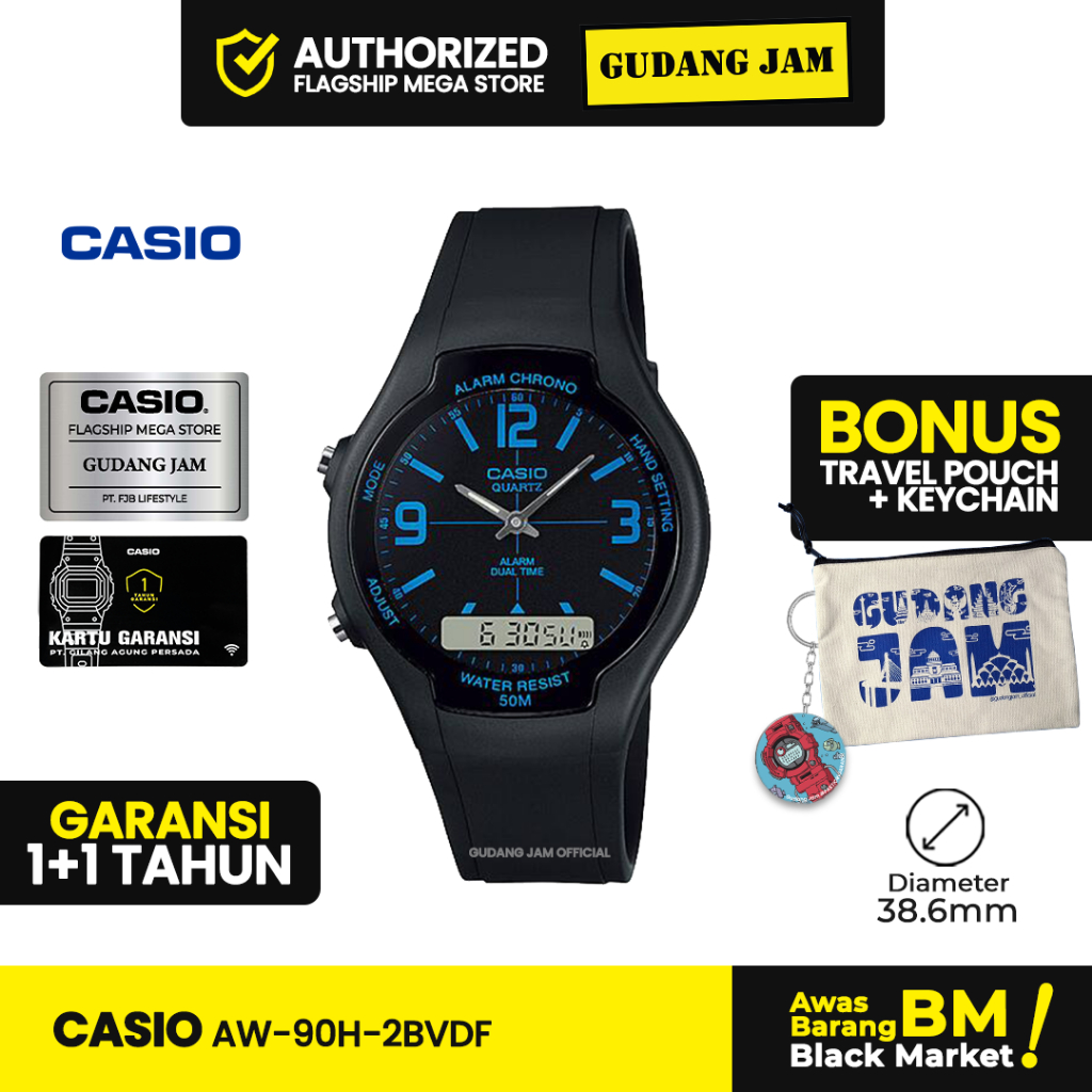 Jual Jam Tangan Casio AW-90H-2BVDF AW-90H AW-90 AW90H AW 90H | Shopee ...
