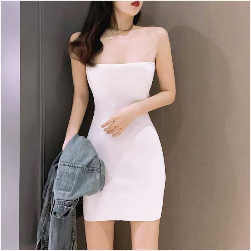 overdue flair ♥ SHEER BUSTIER DRESS /追跡付 SHEER BUSTIER DRESS_PEACH - overdue flair
