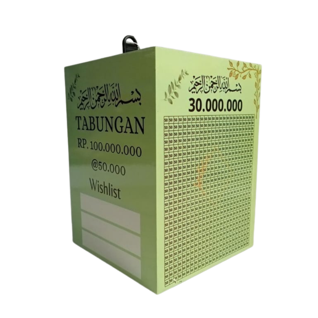 Jual Celengan Target Bismillah 20juta Dengan Kunci Ganda Celengan Kotak ...