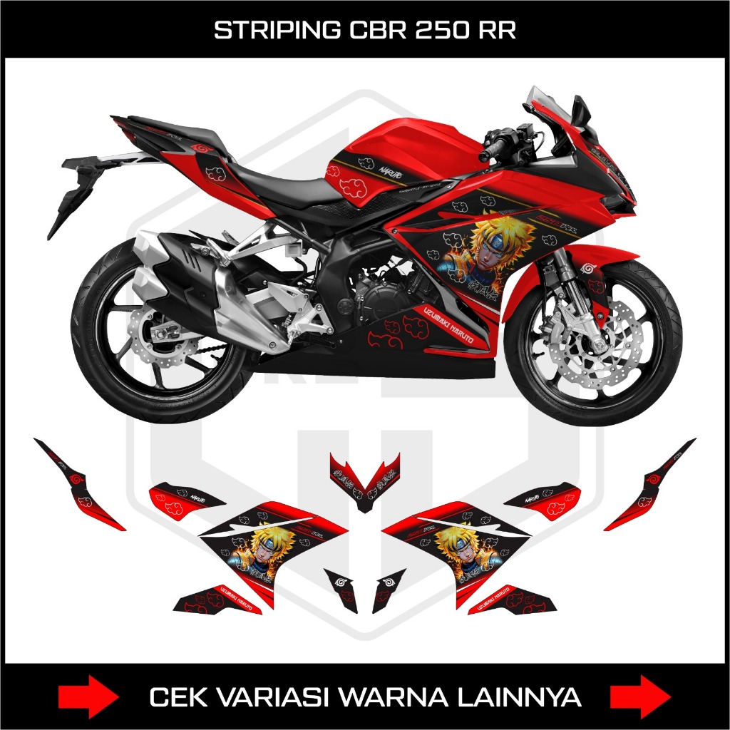 Jual STIKER STRIPING CBR 250 RR K64 MOTIP NARUTO / STICKER DECAL ...