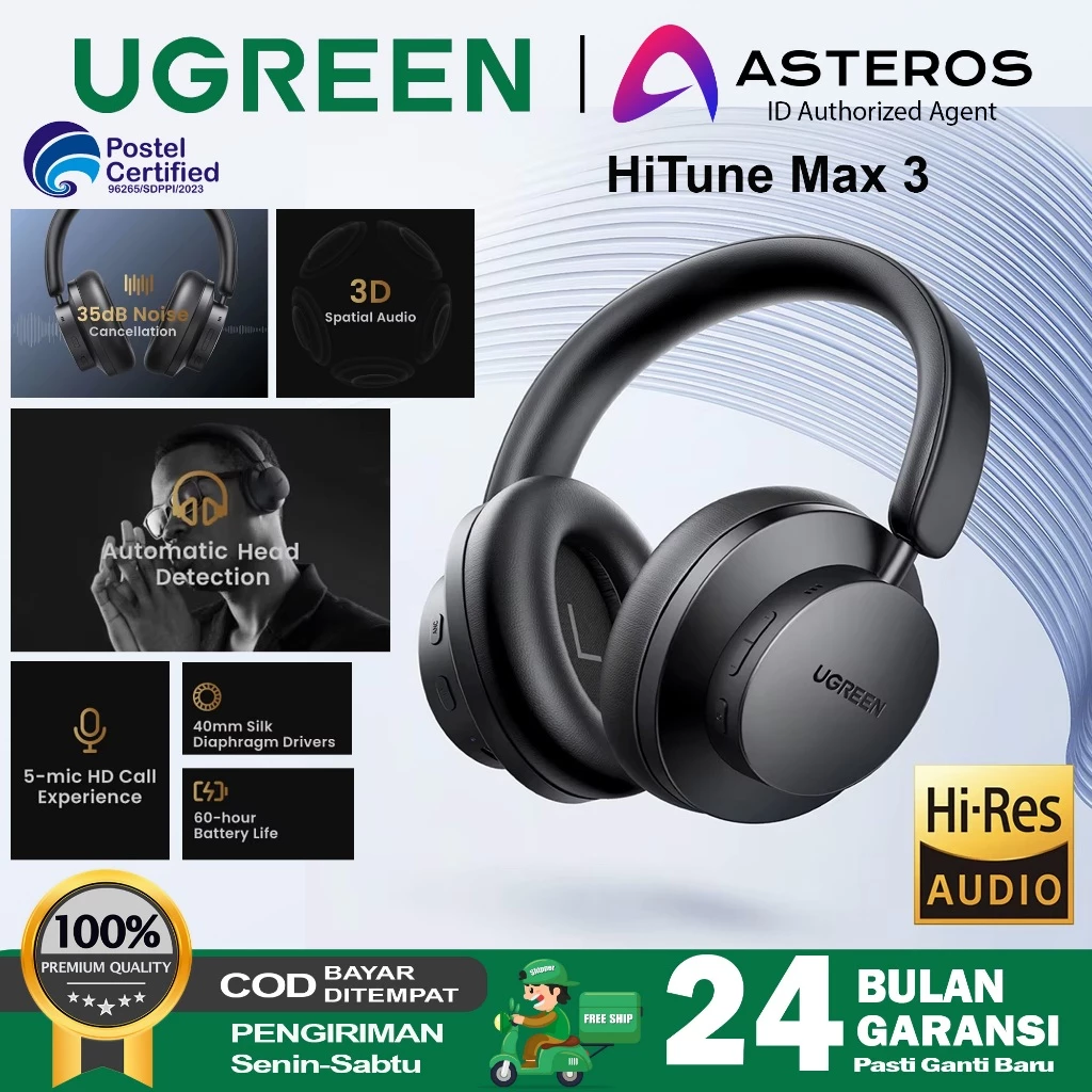 UGREEN Hitune Max 3 Hybrid Headphone Bluetooth Noise Cancelling 90422