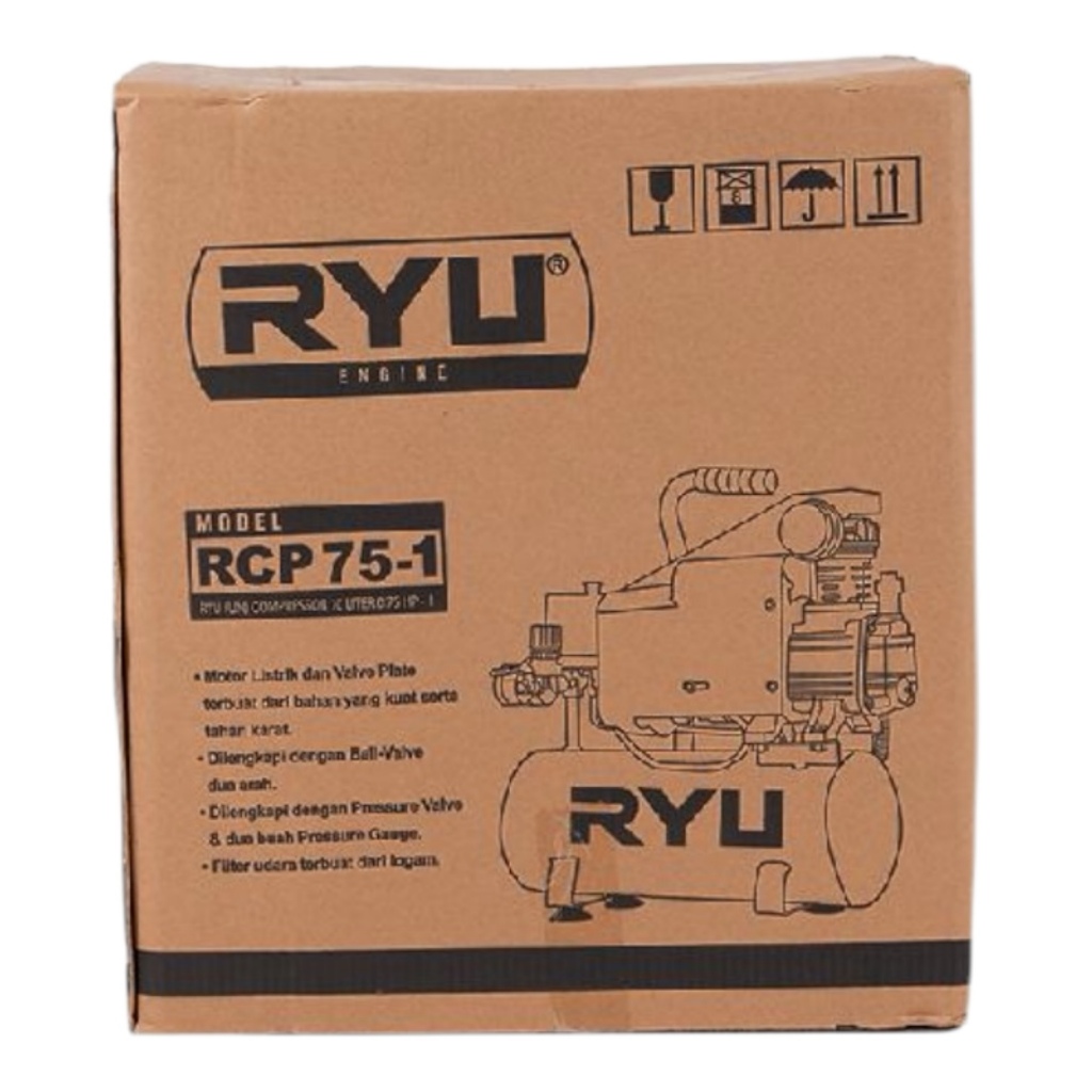 Jual KOMPRESOR TEKIRO RYU RCP 75-1 / COMPRESSOR 0.75 HP TEKIRO RYU ...