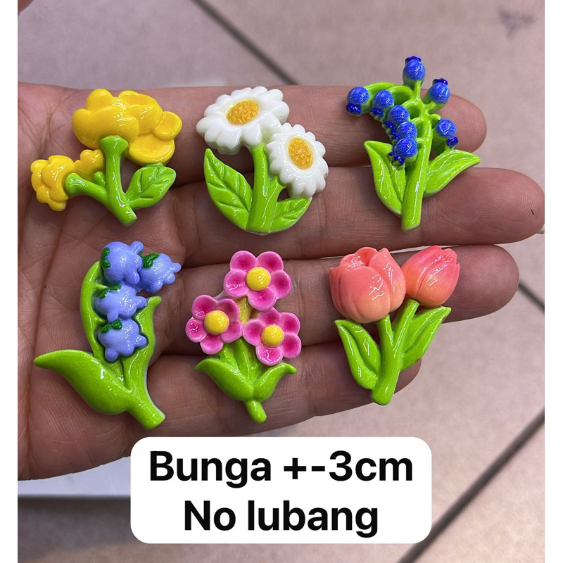 Jual Clay Resin Bunga TANPA LUBANG (10pcs) | Shopee Indonesia