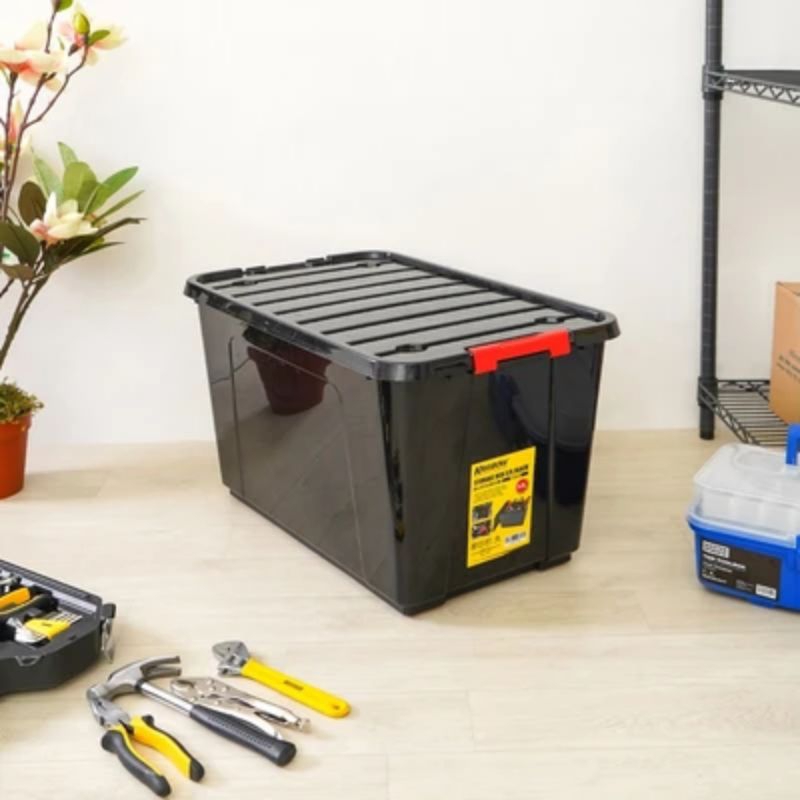 Jual Krisbow Container Box 52 Ltr Kotak Perkakas Plastik - Hitam ...