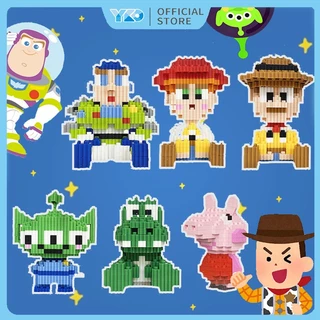 YKO Toy Story Building Blok Nano Mini Blocks Buzz Lightyear DIY Blocks Peppa Pig Block Blocks Toys