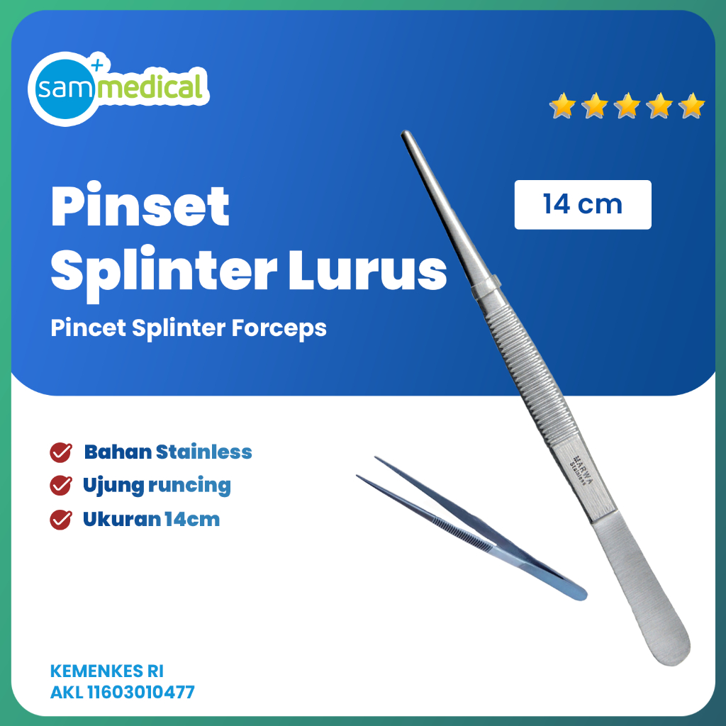Jual MARWA Pinset Splinter Lurus / Pinset Laboratorium / Pinset ...