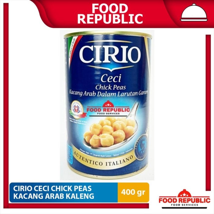 Jual CIRIO CECI CHICK PEAS 400 GR - KACANG ARAB DALAM LARUTAN GARAM ...