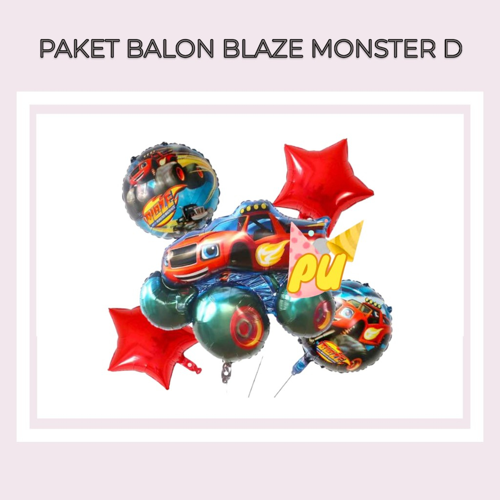 Jual Paket Balon BLAZE AND THE MONSTER MACHINE D / Dekorasi Ulang Tahun ...