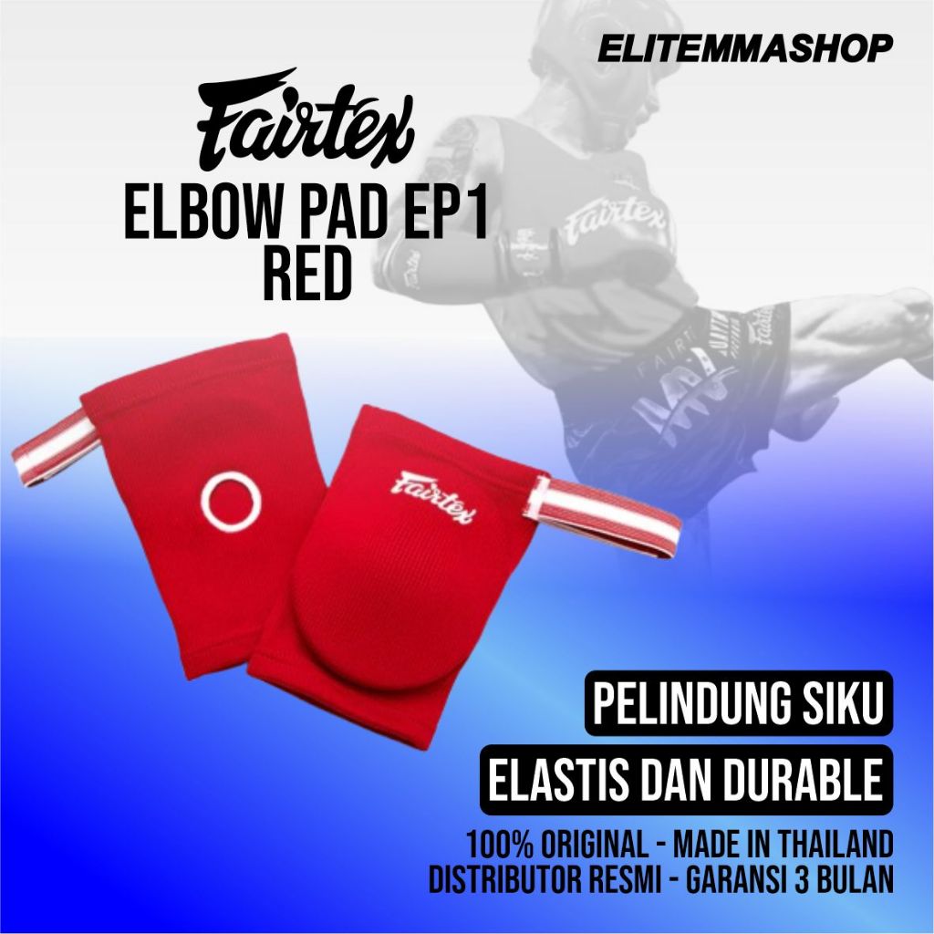 Fairtex Ellbogenschoner EBE1 - Schutz Für Muay Thai & Kampfsport In Rot