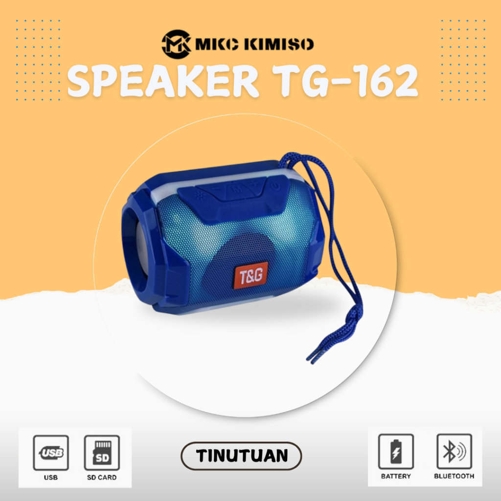 Jual SPEAKER WIRELESS BLUETOOTH PORTABLE MP3 FULL BASS MKC JBK TG-162 ...