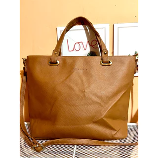 美品本革牛革ANNE KLEINⅡ セミショルダーバッグレザーBK