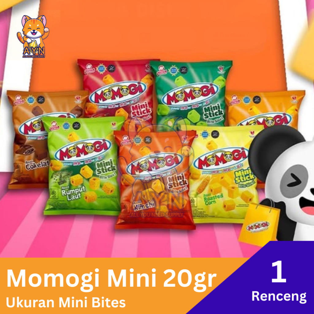 Jual Momogi Mini Stick / Star Bites / Love Heart / Twist Rosted Corn 20 ...