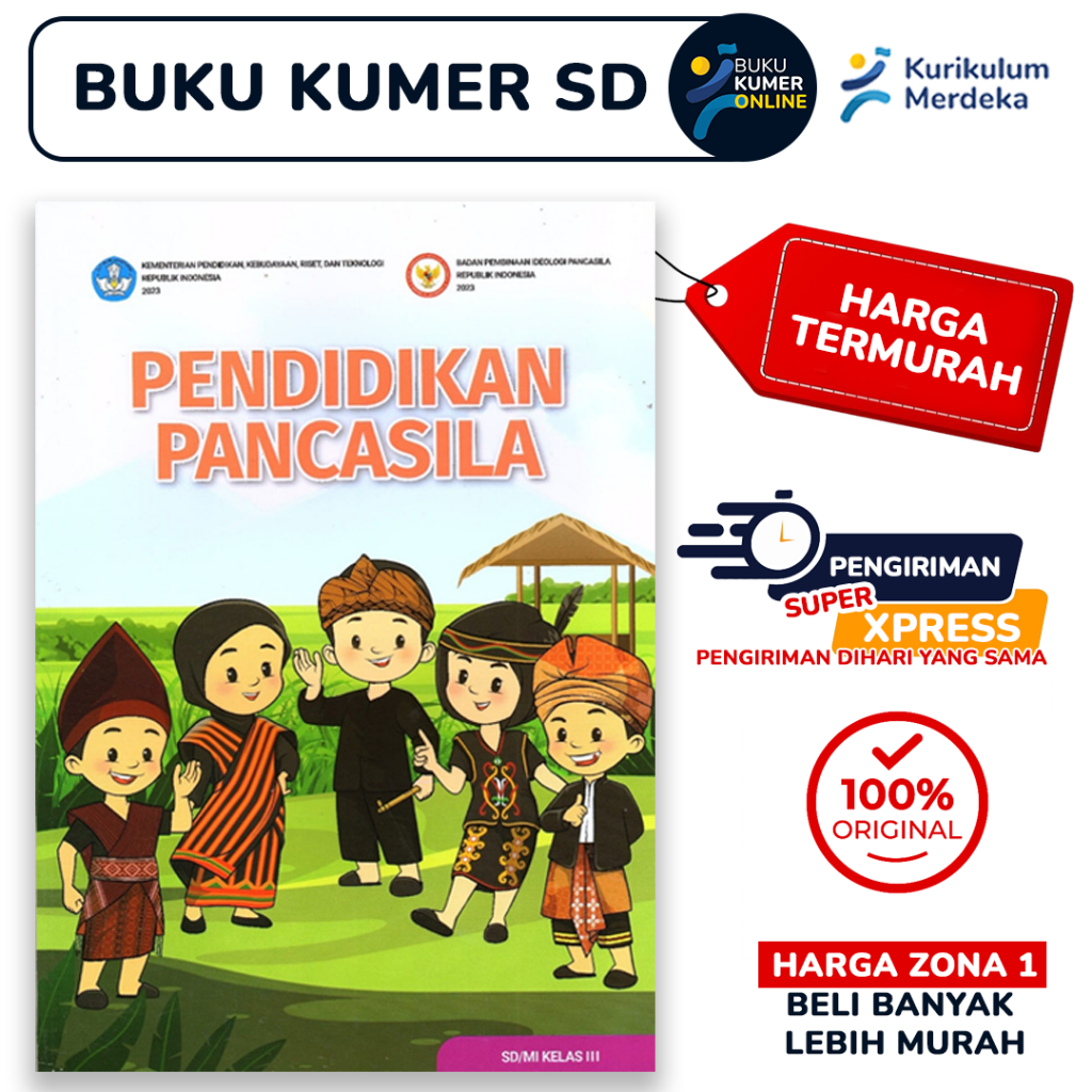 Jual Buku Pendidikan Pancasila Kelas 3 SD - Kumer Paket Siswa ...