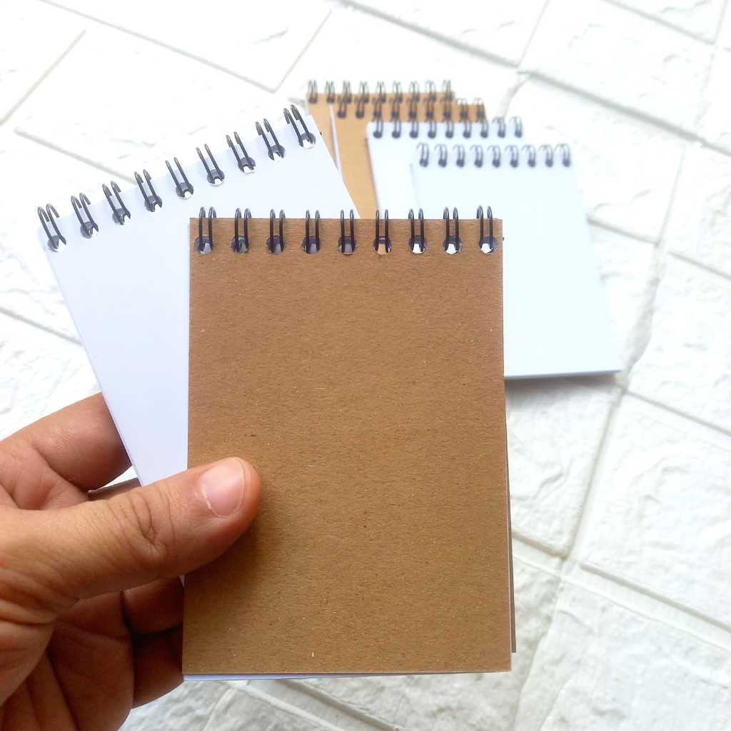 Jual Notes Buku Catatan Buku Spiral Kertas Putih Polos A7 Cover Tebal ...