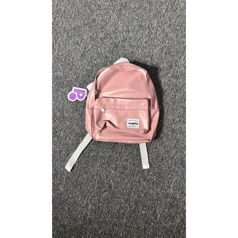 Jual NEW Paddy small basic leather backpack (warna : coral pink ...