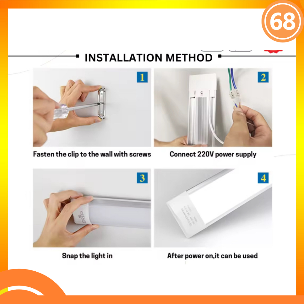 Jual Lampu Kap TL RM LED 18 / 36 Watt / Lampu Kap RM LED 18W 36W LED TL ...