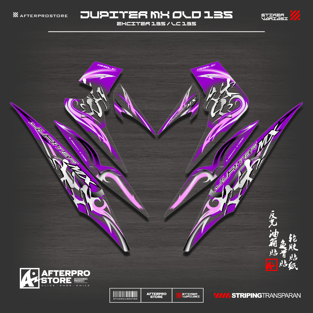 Jual STRIPING TRANSPARAN UV MX LAMA 135 MOTIF X15 STIKER STICKER ...