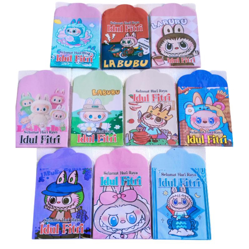 Jual 500pcs(50pack) amplop UK medium siap pakai edisi LABUBU,TOPLES ...