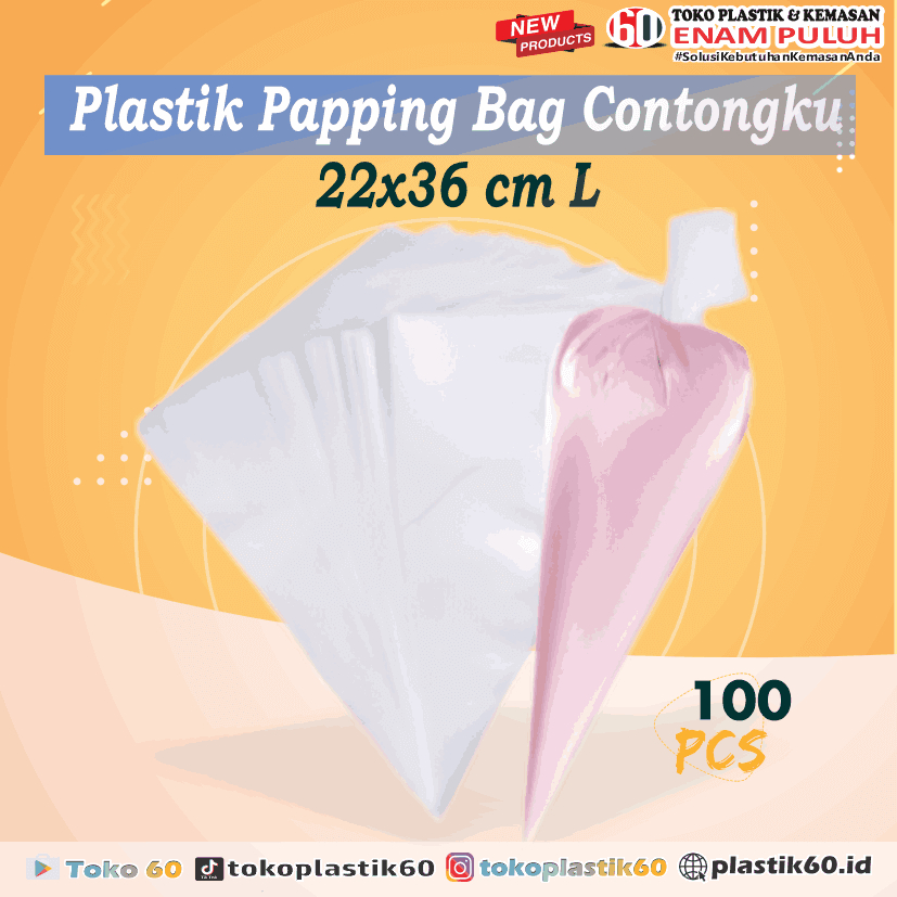 Jual Plastik Segitiga / Papping Bag isi 100 pcs Paping Bag Plastik ...