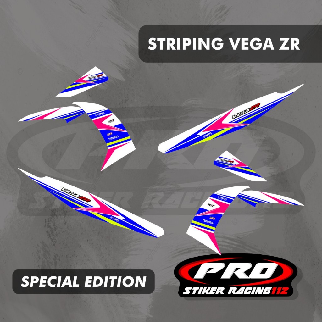 Jual Stiker Striping Motor Vega ZR Lis Variasi Simpel Roadrace Stiker ...