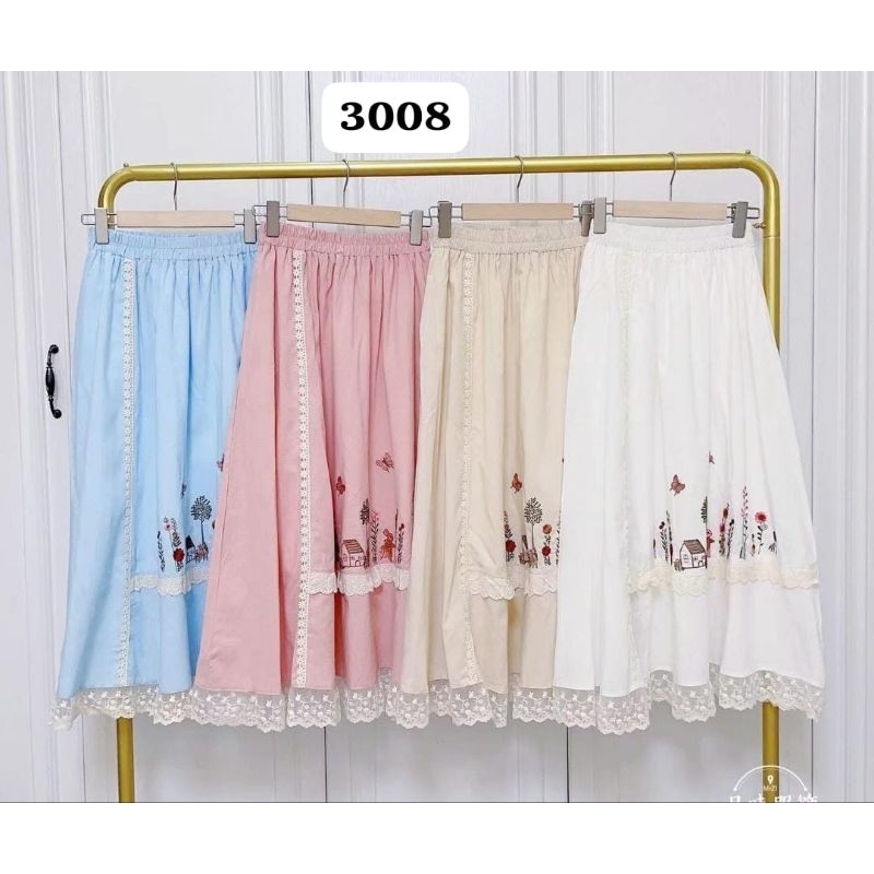 Jual 3008 Rok Vintage Motif Rumah Renda cantik Lady Brand Copy Lady ...