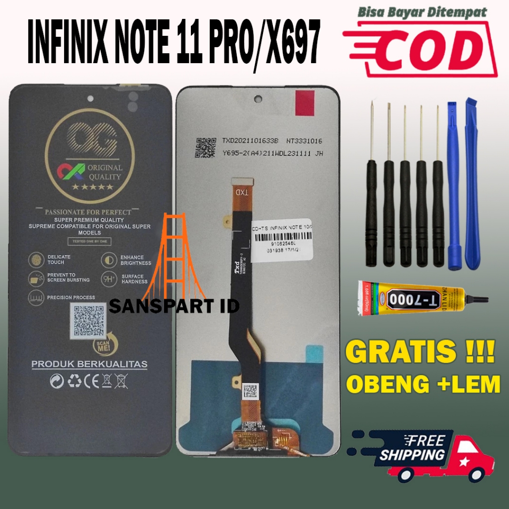 Jual LCD TOUCHSCREEN INFINIX NOTE 11 PRO/X697 LAYAR SENTUH ORIGINAL ORI ...
