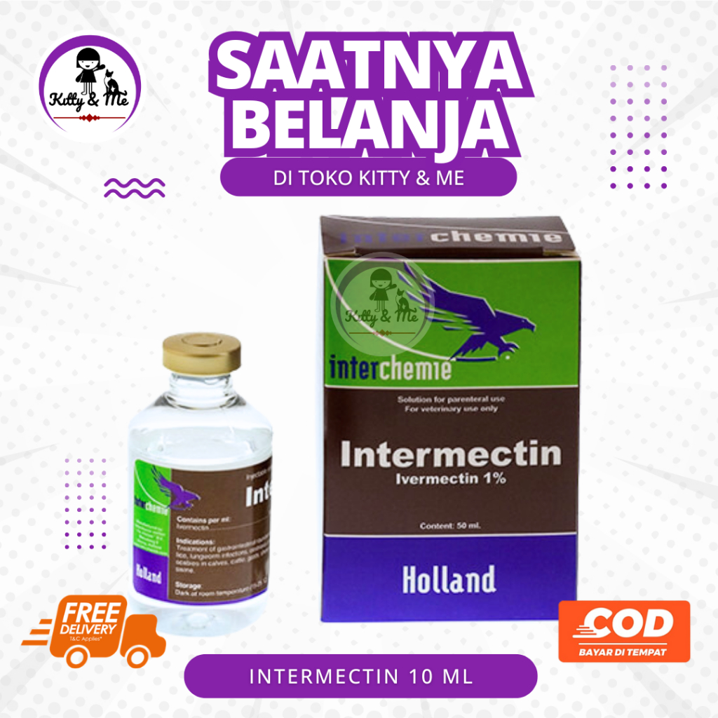 Jual INTERMECTIN 10 ML - Antiparasit ektoparasit dan endoparasit ternak ...