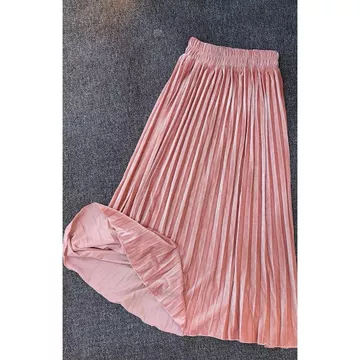 Rok Bludru Panjang Rok Plisket Velvet Panjang Beludru Wanita Dewasa