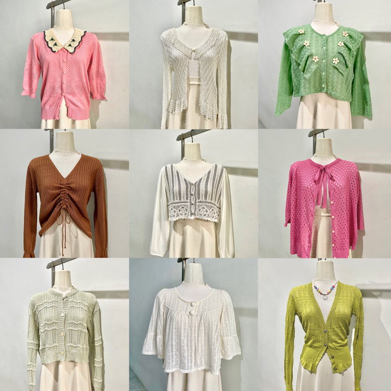 Jual PRELOVED THRIFT OUTER CARDIGAN JARING RAJUT WANITA SWEATER CANTIK ...