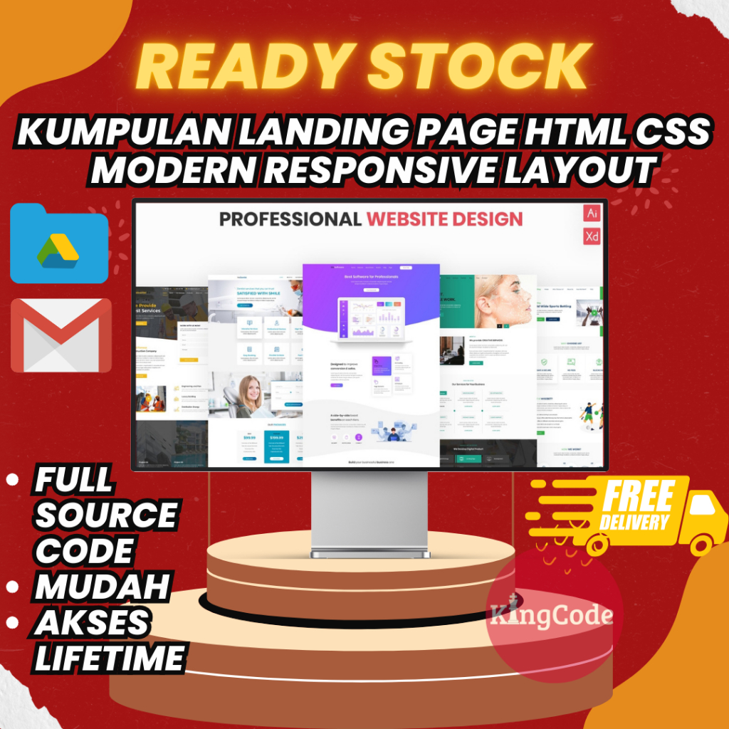 Jual KUMPULAN LANDING PAGE HTML CSS RESPONSIVE MODERN UI | Shopee Indonesia