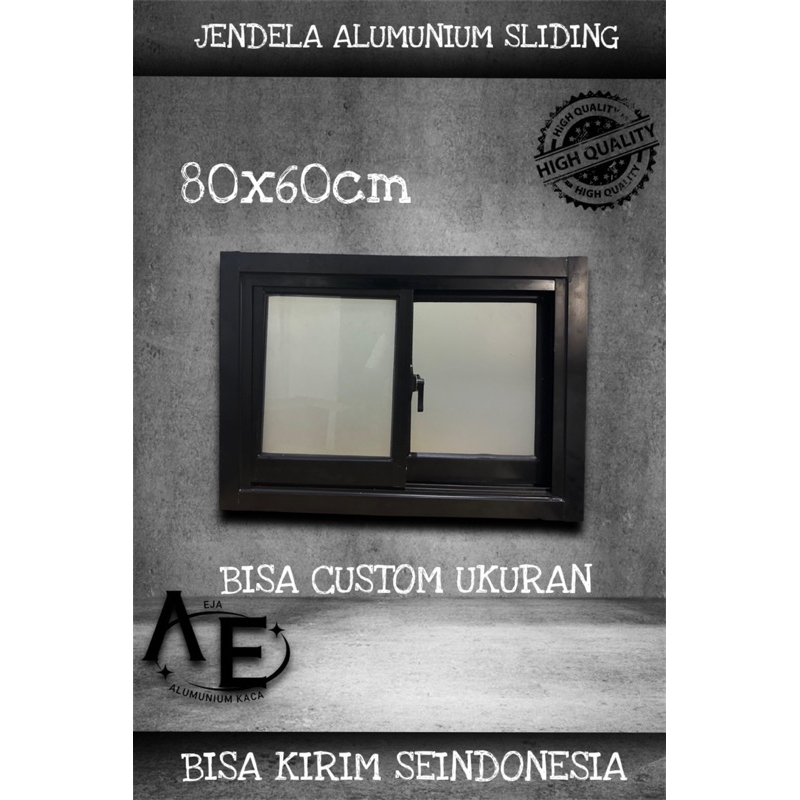 Jual JENDELA ALUMUNIUM SLIDING T60xL80cm (bisa custom ukuran) | Shopee ...
