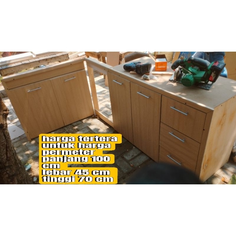 Kitchen set bawah kolong dapur COSTUM VIA CHAT