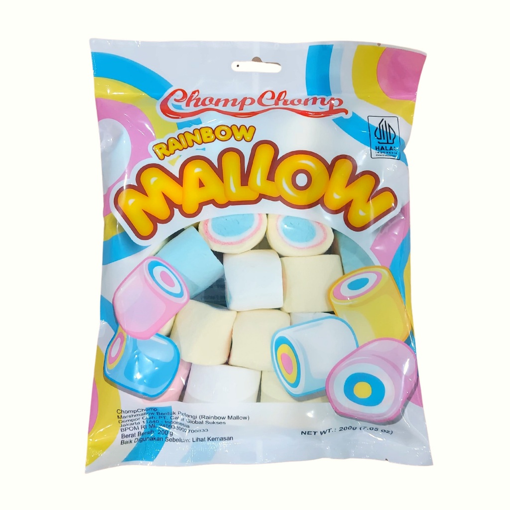 Jual Chomp Chomp Rainbow Marshmallow 200gr - ChompChomp Rainbow Mallow ...