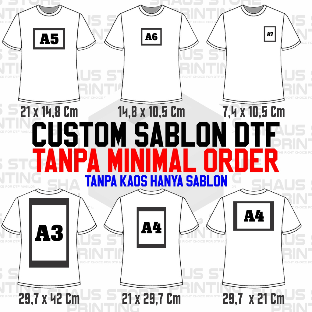 Jual DTF Sablon Sticker Setrika Custom Satuan / SABLON praktis Setrika ...