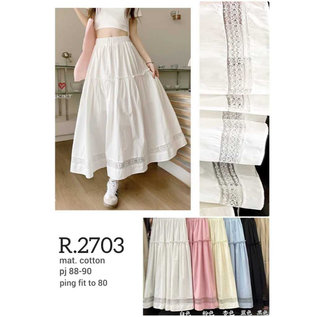 Jual ROK WANITA 7/9 2703# RENDA COTTON BANGKOK PREMIUM TERBARU CAKEP ...