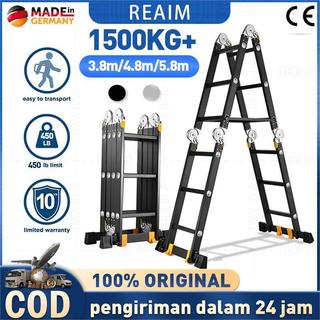 Jual REAIM- Tangga Lipat 3.7 mtr Tangga Lipat Aluminium 4X3 Step