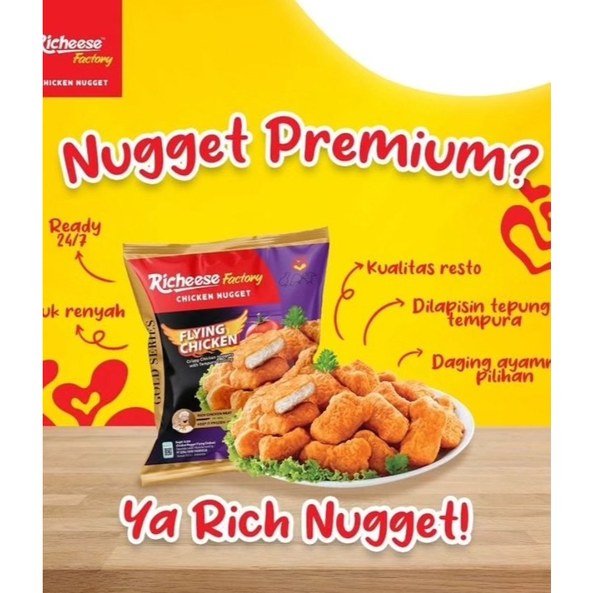 Jual Richeese Chicken Nugget Flying 500gr EXP 25/3/26- Nugget dengan ...