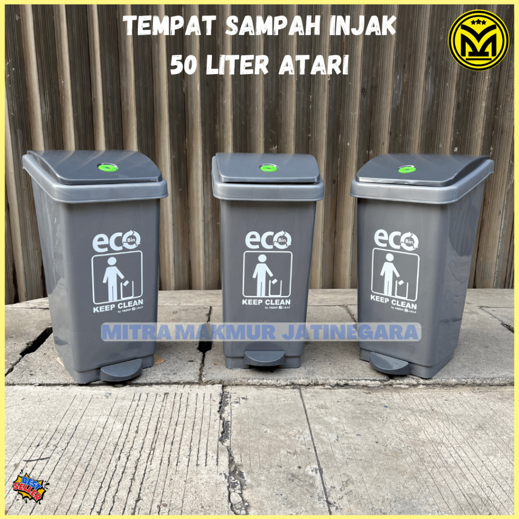 Jual TEMPAT SAMPAH INJAK 50 LITER 9985 BIO EARTH GREEN LEAF TONG SAMPAH ...