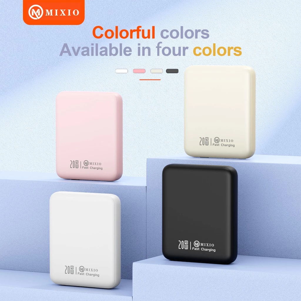 MIXIO MP-13 Mini Power Bank Magnetic Magsafe 20W Fast Charging Type C PD 5000 mAh Super Mini