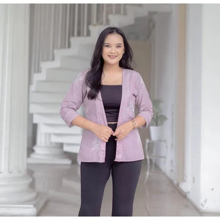 Bolero Katun Lurik Bunga