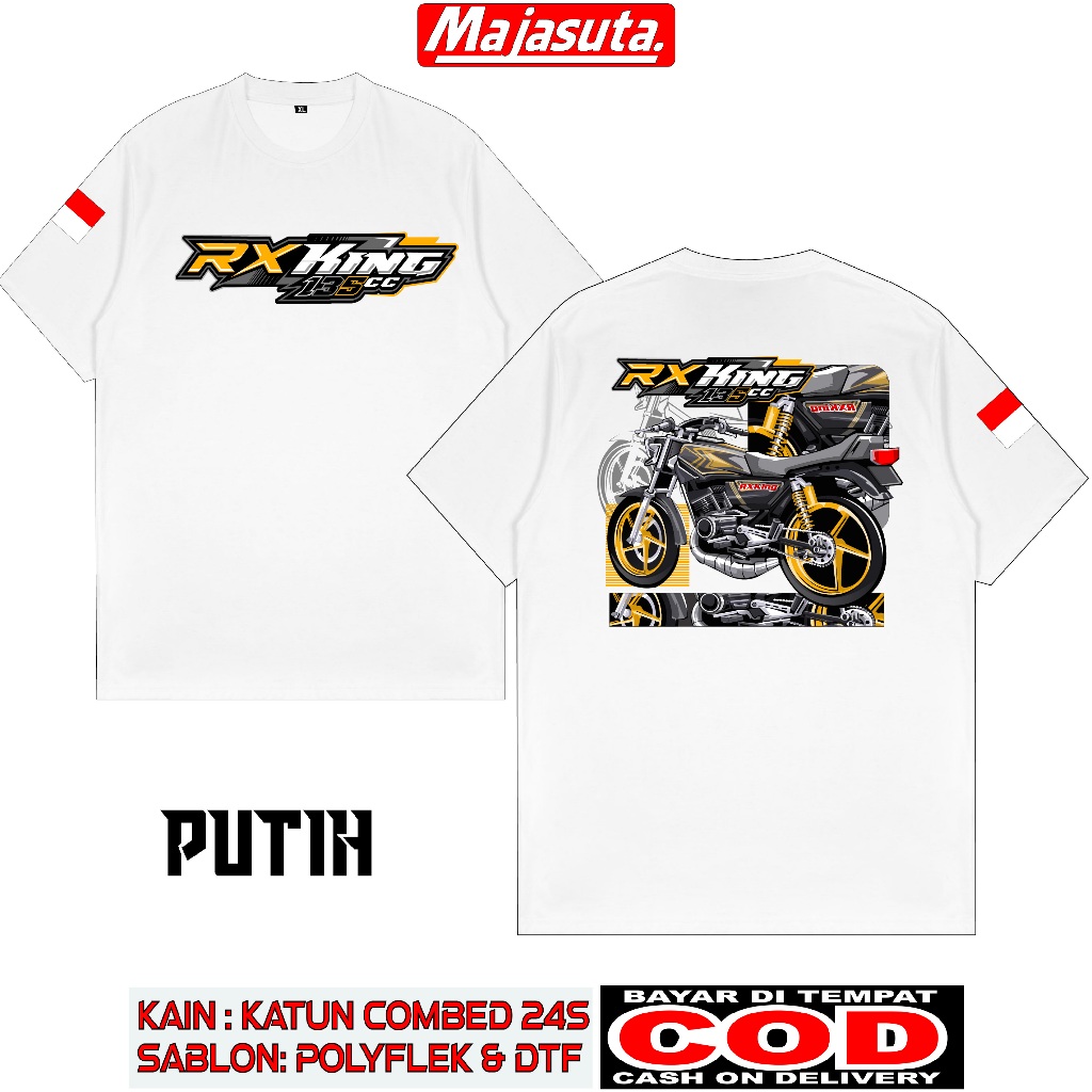 Jual KAOS RX KING 135CC GAMBAR FULL SABLON DTF BISA COD KAOSKEREN ...