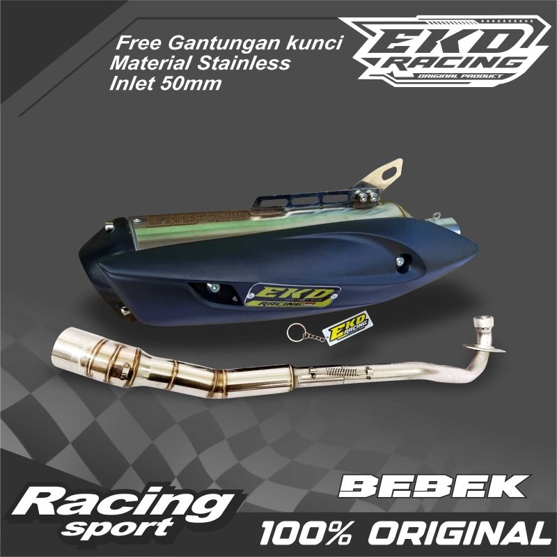 Jual KNALPOT RACING FULLBASS ADEM ORIGINAL EKD RACING PNP REVO JUPITER ...