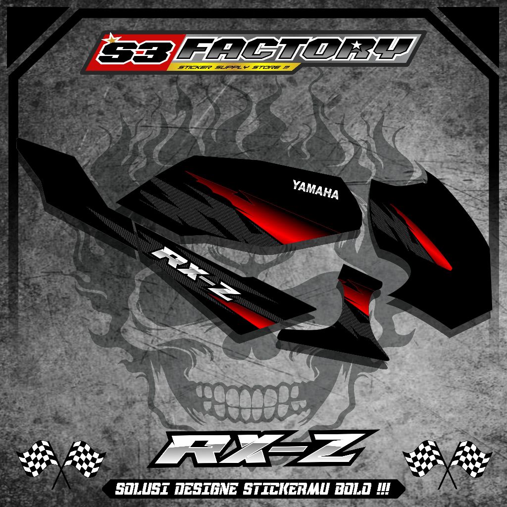 Jual STICKER STRIPING VARIASI YAMAHA RX-Z HIGH QUALITY MOTIF SIMPLE ...