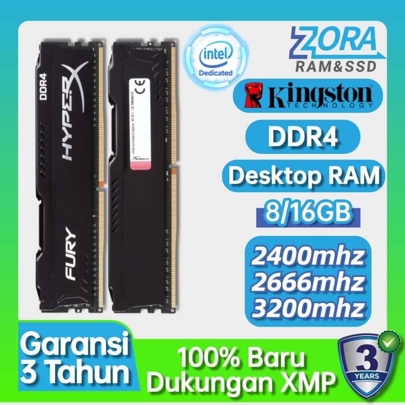 Jual [Intel CPU Only] Kingston HyperX DDR4 RAM 8GB/16GB 2400/2666