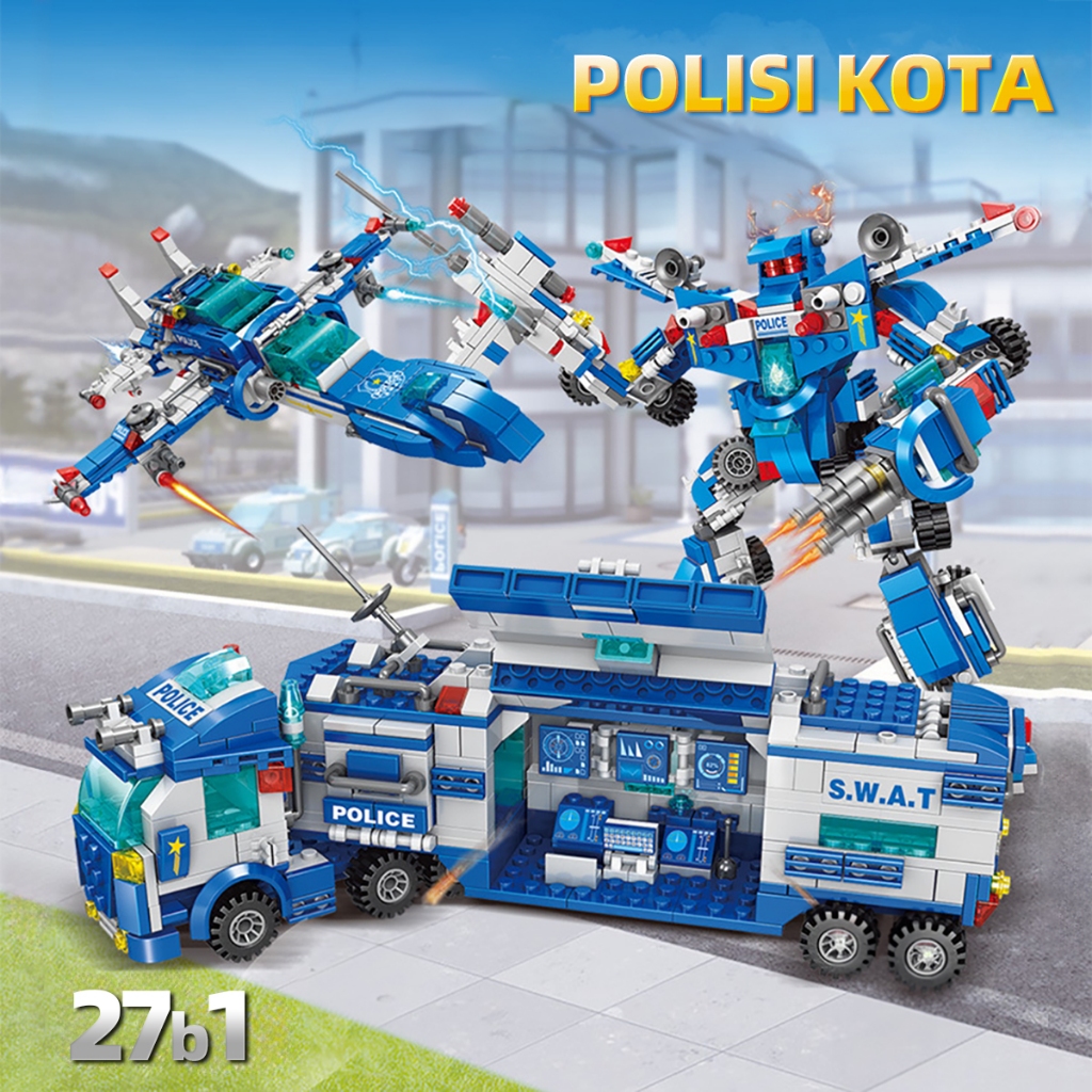 Jual TOY LINX Mainan Brick Blok City Police Vehicle Hawk SWAT | Shopee ...
