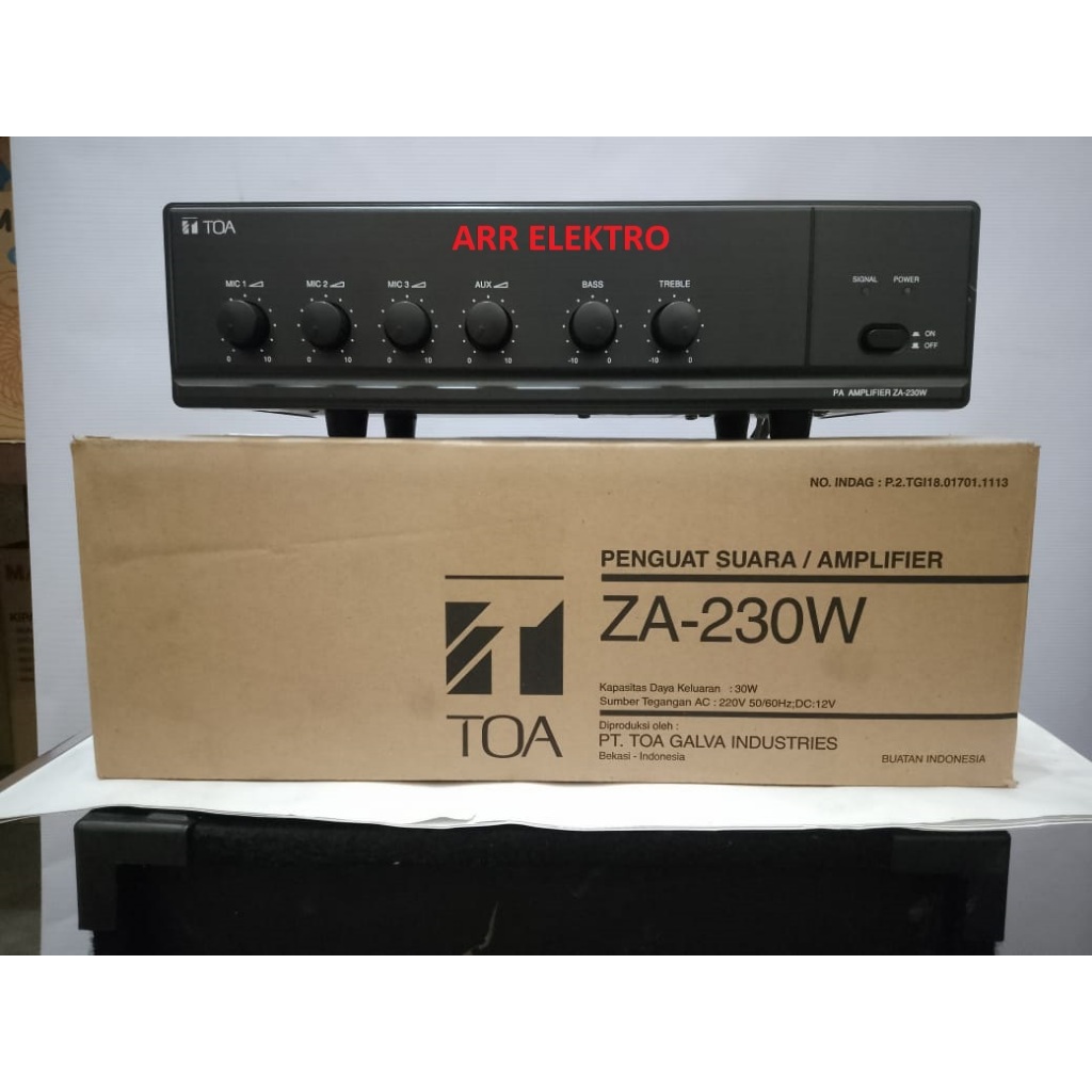 Jual AMPLIFIER TOA ZA-230W AMPLI TOA 30 Watt ORIGINAL | Shopee Indonesia