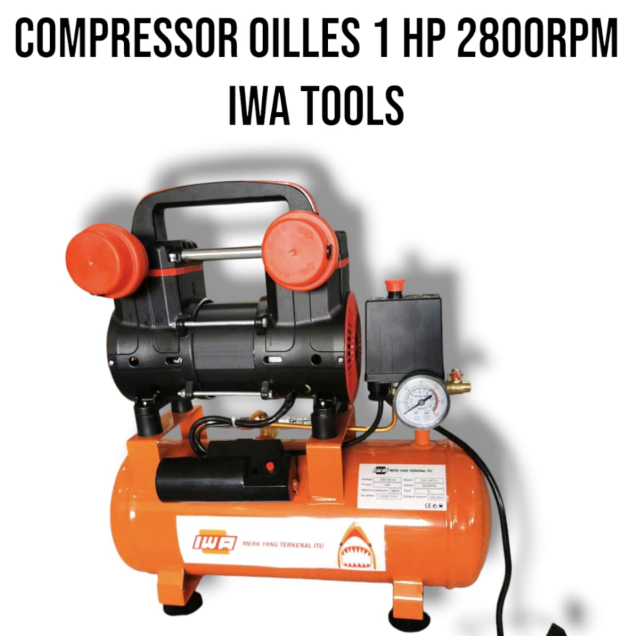 Jual Dual Input IWA Kompresor 1.0 HP Mesin Kompressor Listrik 1HP Oil ...